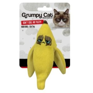 Grumpy Banana Skin Cat Toy with Catnip & Crinkle Inside