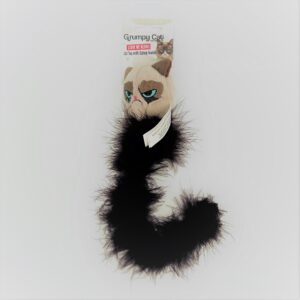Grumpy Cat Feather Tail Cat Toy with Catnip Inside