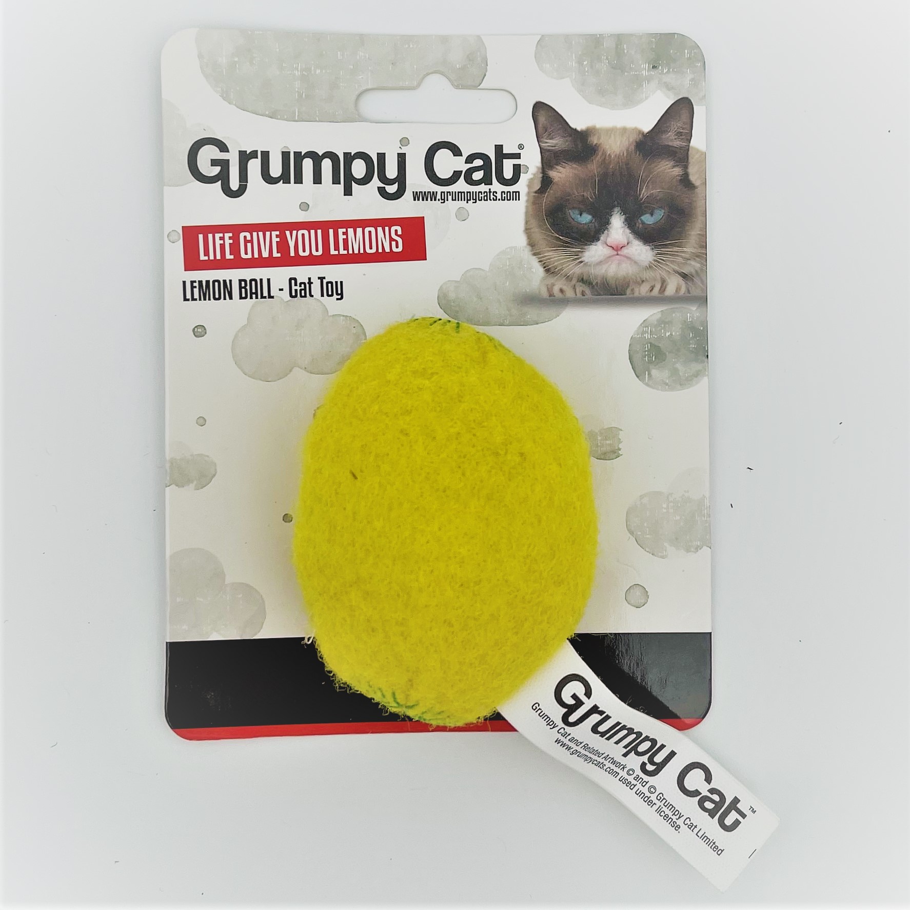 Grumpy Cat Lemon Ball Cat Toy with Bell Inside The Pet Shoppe