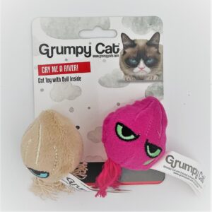 Grumpy Cat Onion Cat Toy with Ball Inside 2-Piece Pack