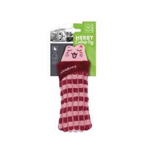 M-Pets HERBY Catnip Toy- Cat face (Red)