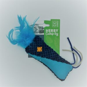 M-Pets Herby Catnip Toy, Blue Feathers