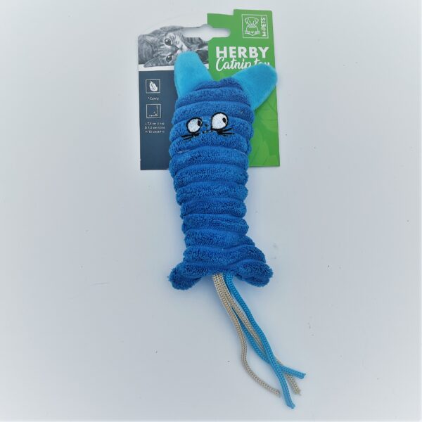 M-Pets Herby Catnip Toy, Funny Face (Blue)