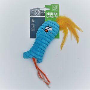 M-Pets Herby Catnip Toy, Funny Face (Light Blue)