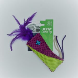 M-Pets Herby Catnip Toy, Purple Feathers
