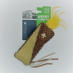 M-Pets Herby Catnip Toy, Yellow Feathers
